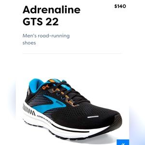*FREE SHIPPING*Brooks Adrenaline GTS 22 Black/Blue/Orange Size 12